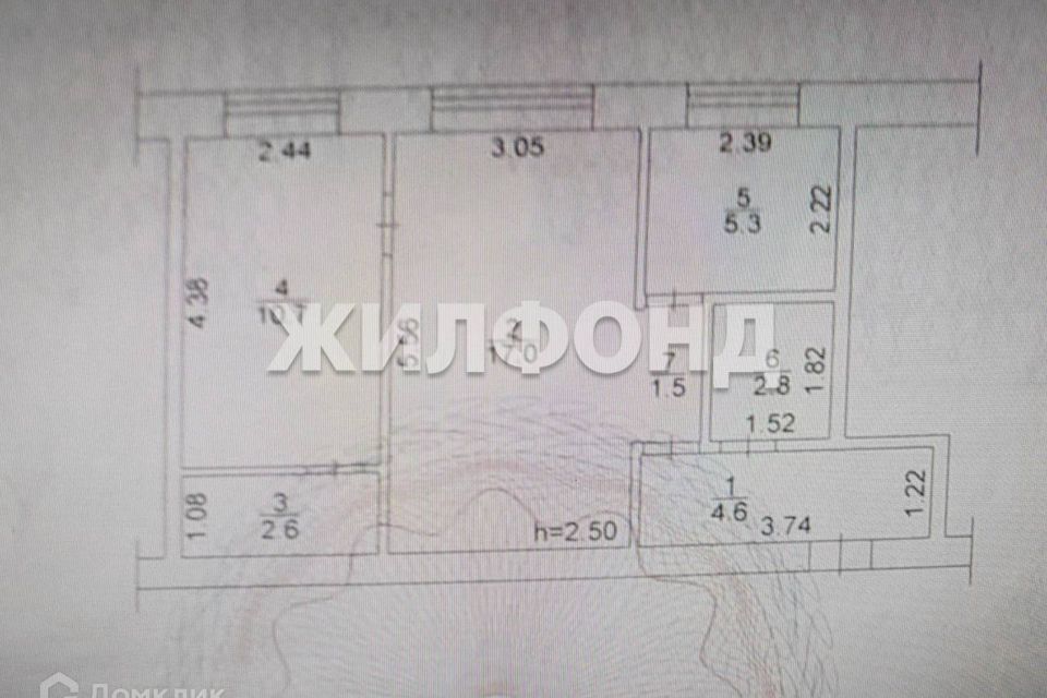 Продаётся 2-комнатная квартира, 44.5 м²