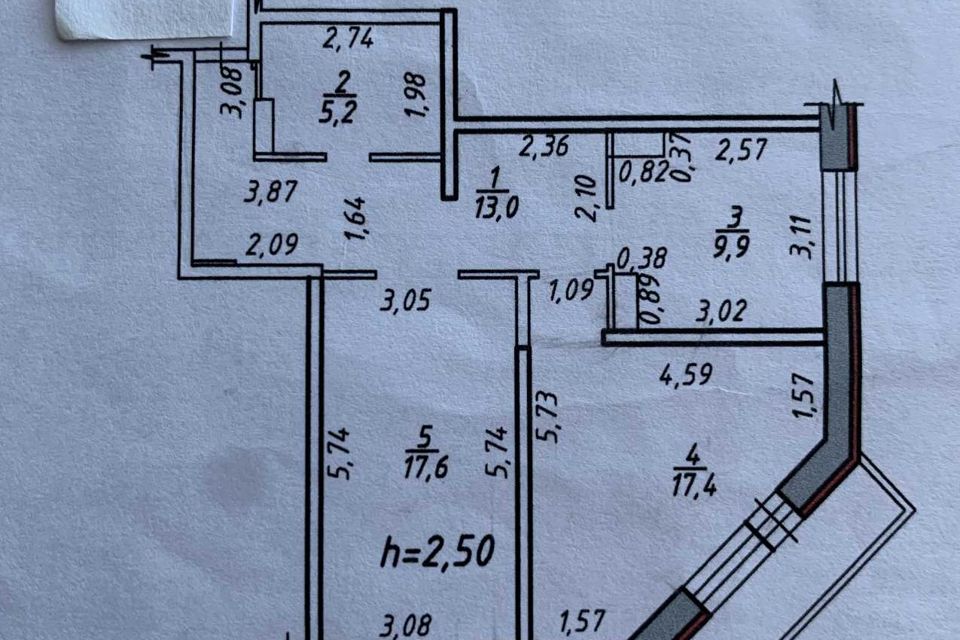 Продаётся 2-комнатная квартира, 67 м²