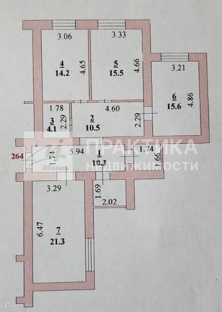 Сдаётся 3-комнатная квартира, 91.5 м²