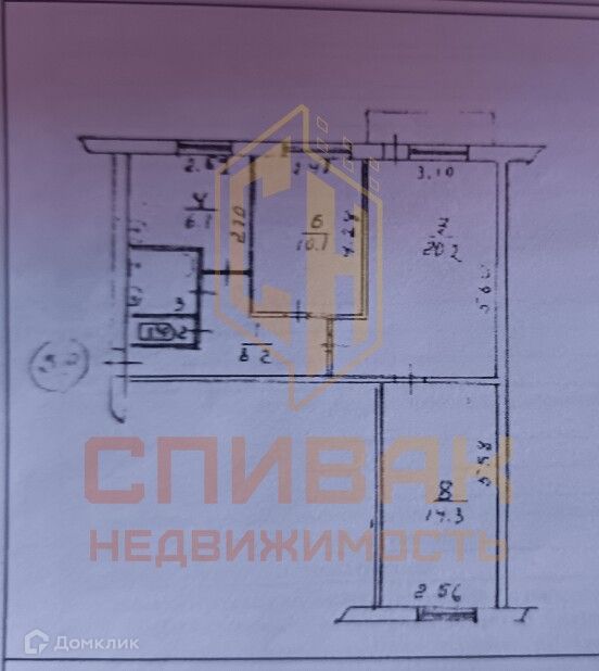 Продаётся 3-комнатная квартира, 62.2 м²