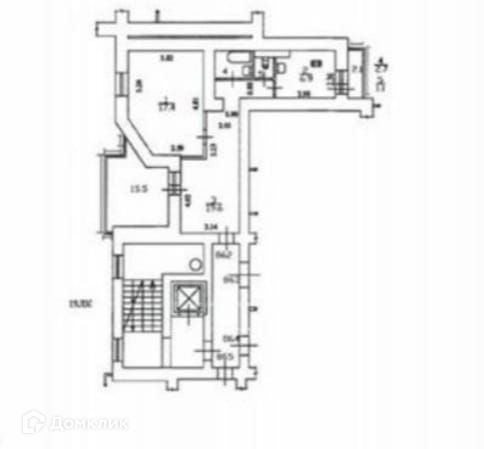 Продаётся 1-комнатная квартира, 47.7 м²