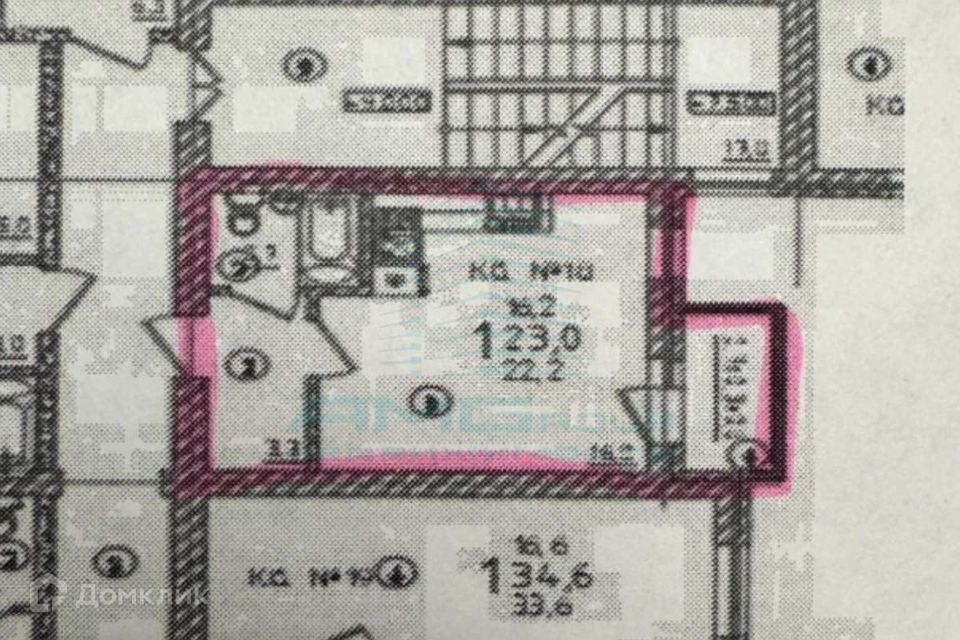 Продаётся 1-комнатная квартира, 34.2 м²