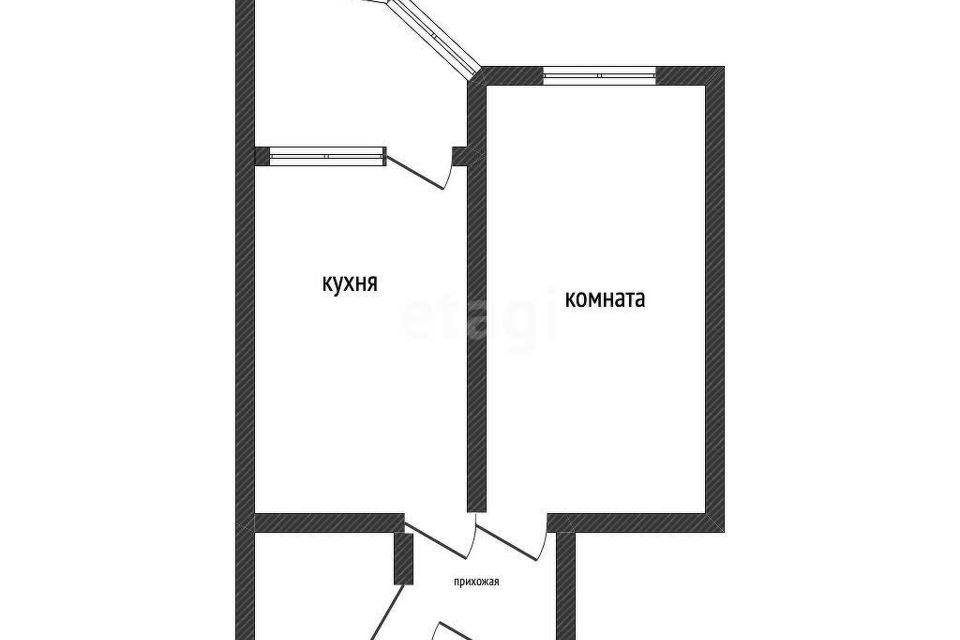 Продаётся 1-комнатная квартира, 31.5 м²
