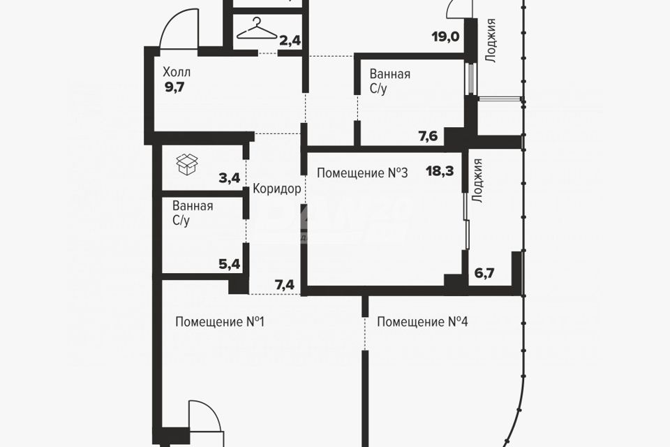 Продаётся 3-комнатная квартира, 134.4 м²