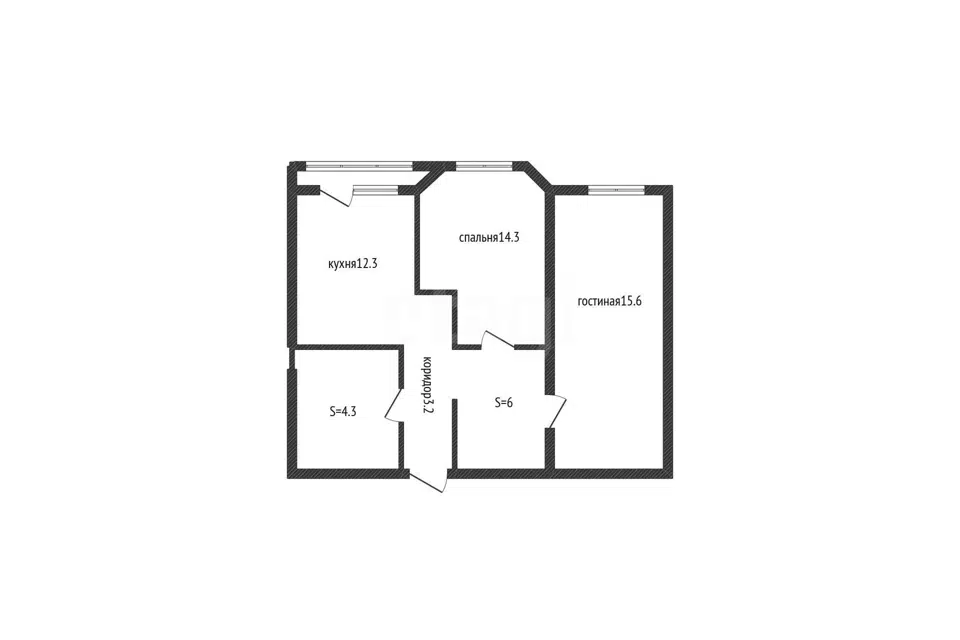 Продаётся 2-комнатная квартира, 79.4 м²