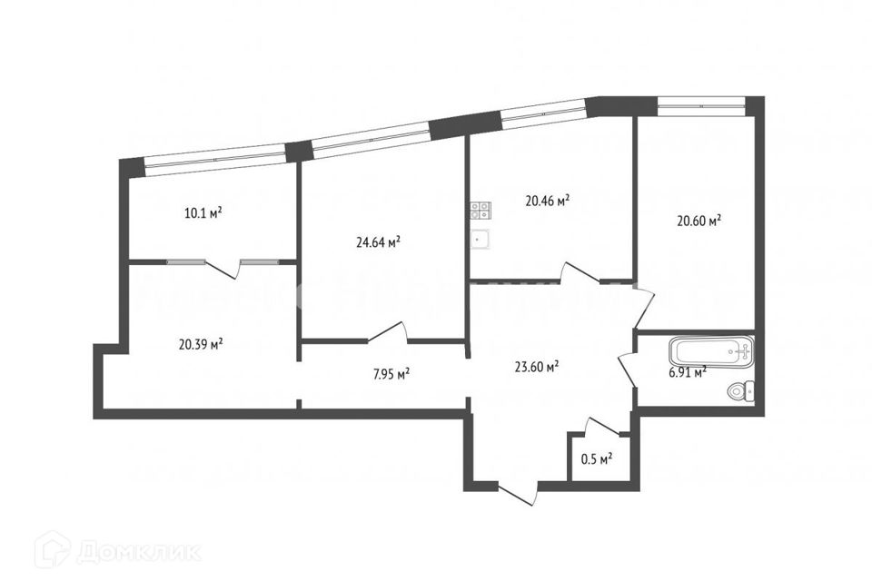 Продаётся 3-комнатная квартира, 127 м²