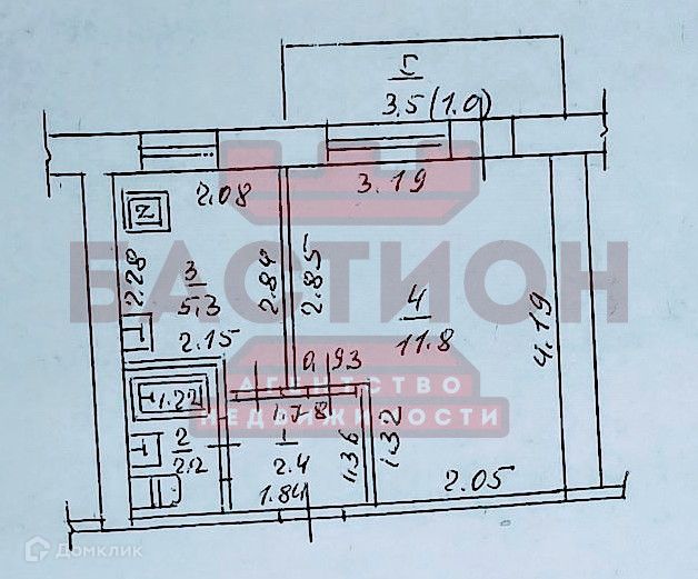 Продаётся 1-комнатная квартира, 22.7 м²