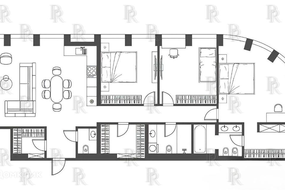 Продаётся 4-комнатная квартира, 141.7 м²