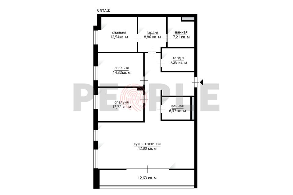 Продаётся 4-комнатная квартира, 137.37 м²