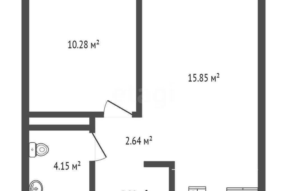 Продаётся 1-комнатная квартира, 35.9 м²