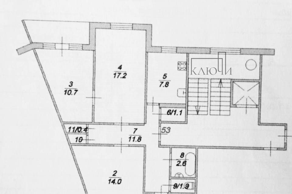 Продаётся 4-комнатная квартира, 75.4 м²