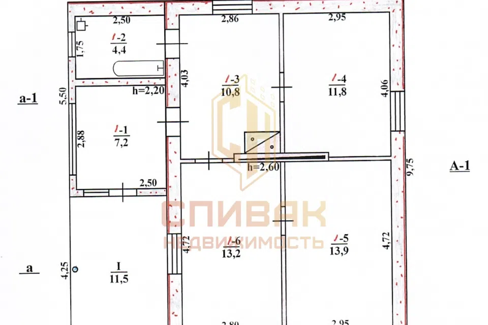 Продаётся 1-этажный дом, 72.8 м²