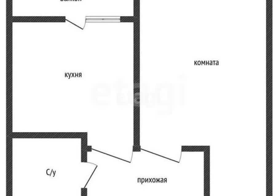 Продаётся 1-комнатная квартира, 35.1 м²