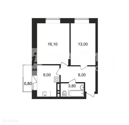 Продаётся 2-комнатная квартира, 48.9 м²