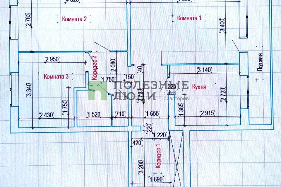 Продаётся 3-комнатная квартира, 64.2 м²