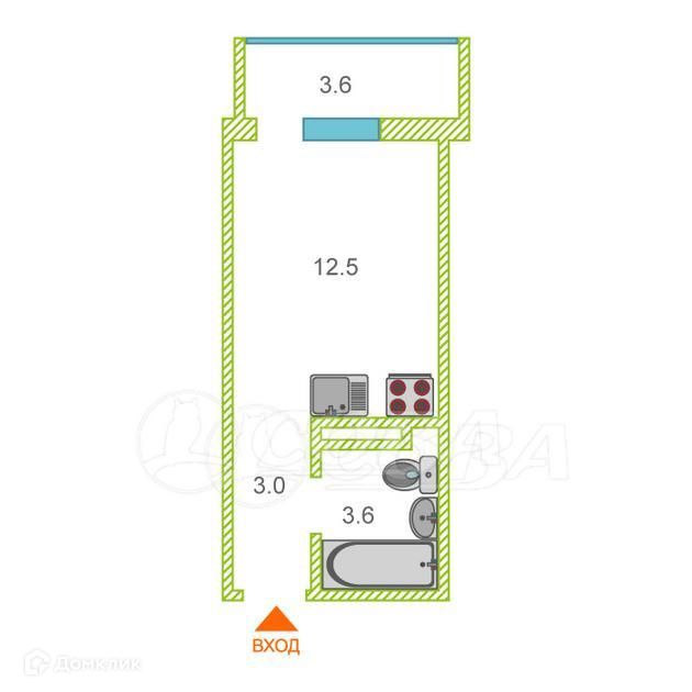 Продаётся студия, 19.3 м²