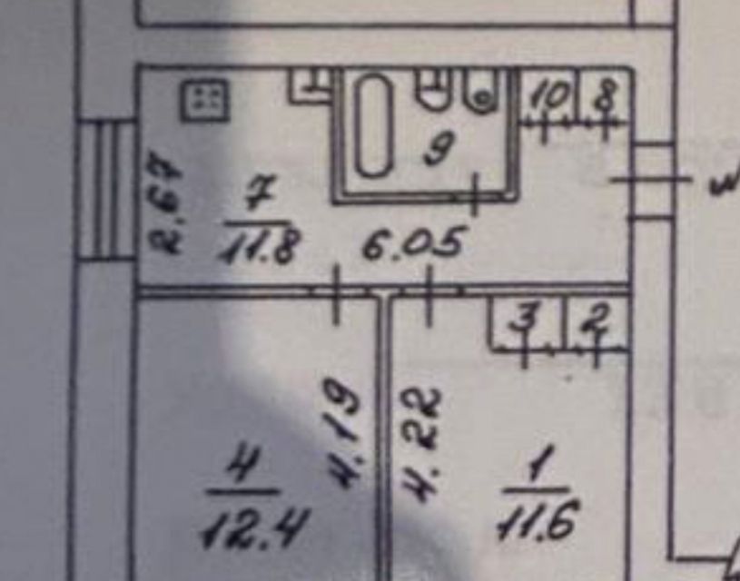 Продаётся 2-комнатная квартира, 40.4 м²