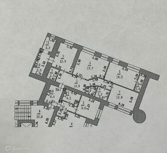 Продаётся 3-комнатная квартира, 82 м²