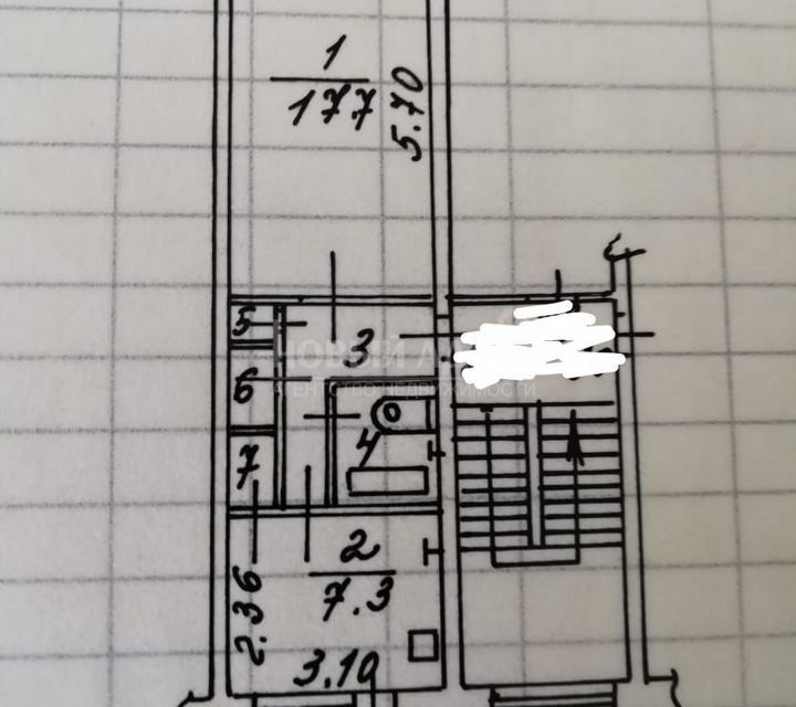 Продаётся 1-комнатная квартира, 35 м²
