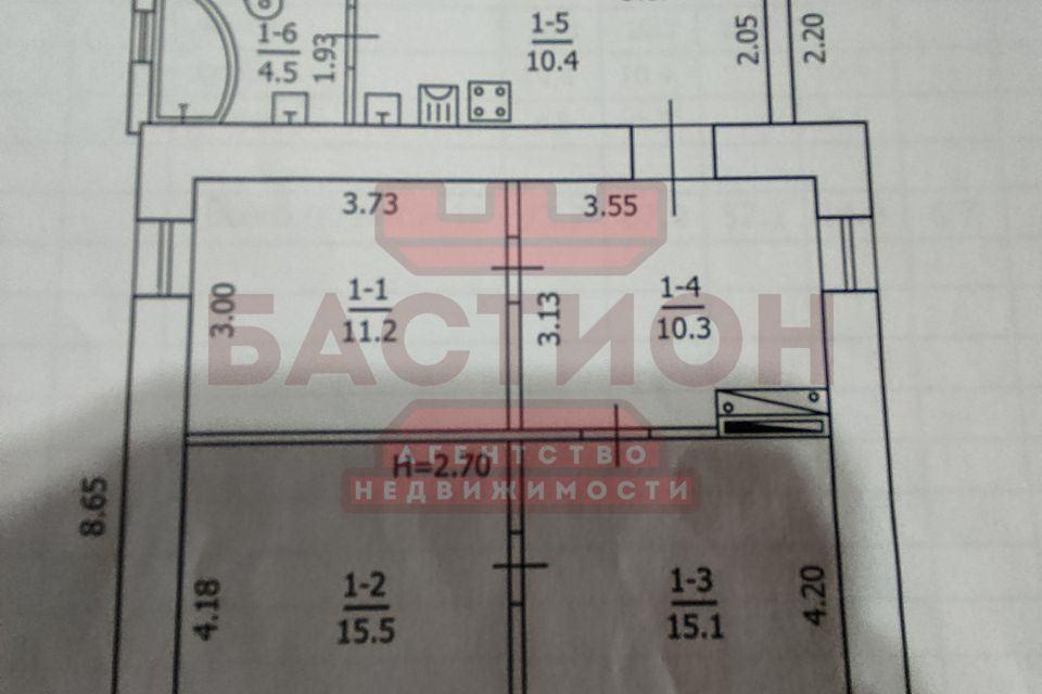 Продаётся 1-этажный дом, 73.7 м²
