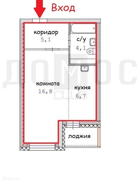 Продаётся студия, 32.7 м²