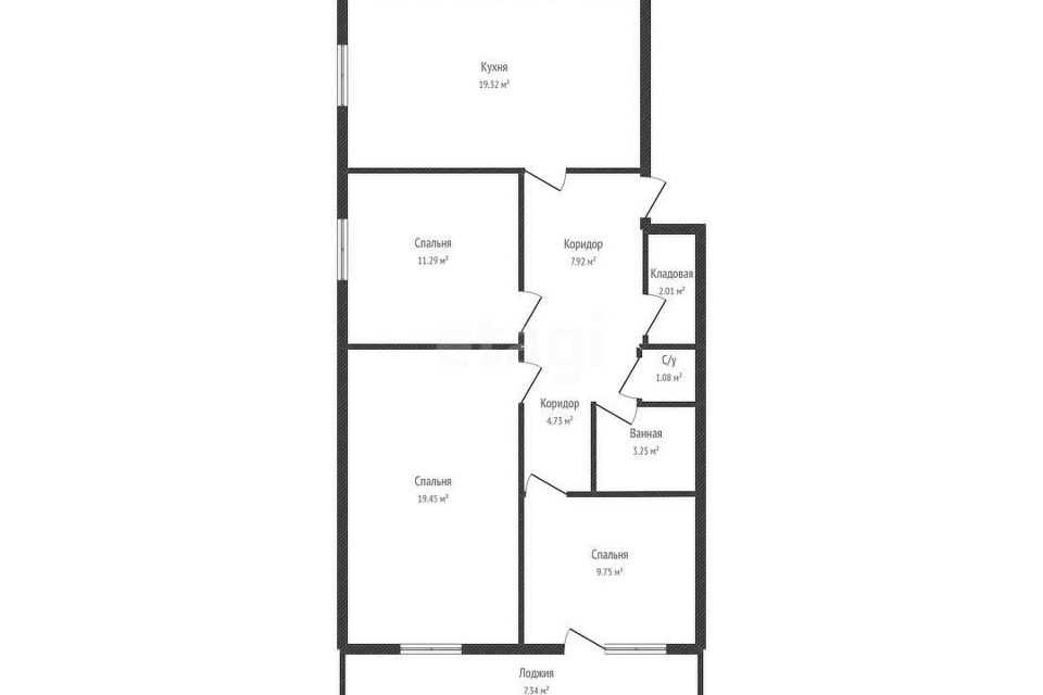 Продаётся 3-комнатная квартира, 78.3 м²