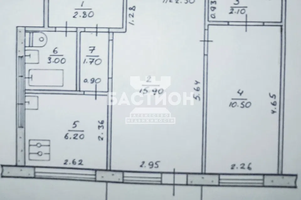 Продаётся 2-комнатная квартира, 43 м²