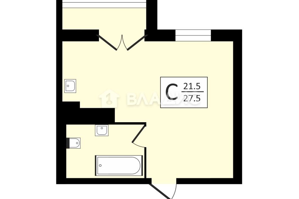 Продаётся студия, 27.5 м²