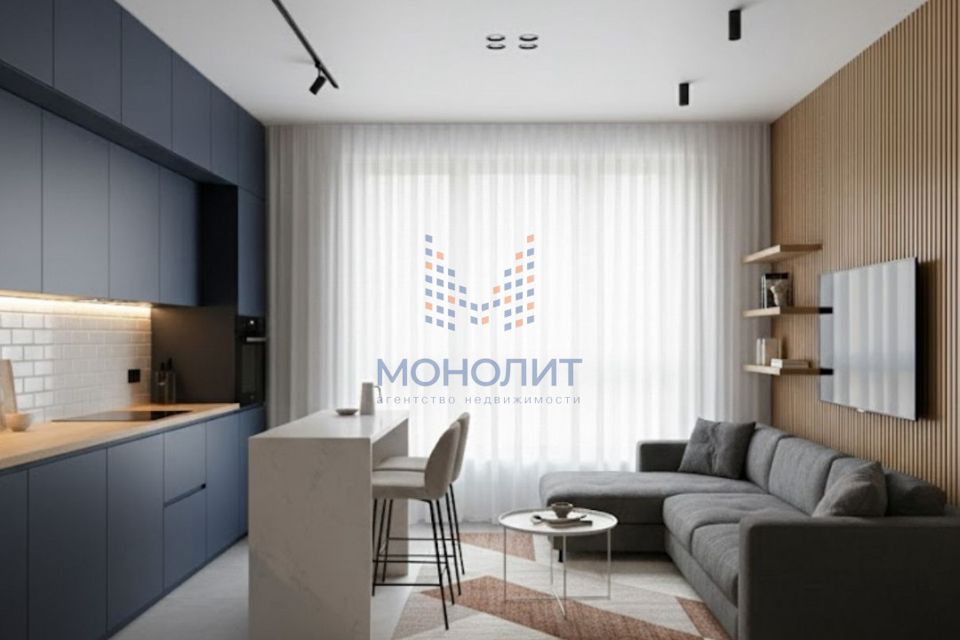 Продаётся 1-комнатная квартира, 43 м²