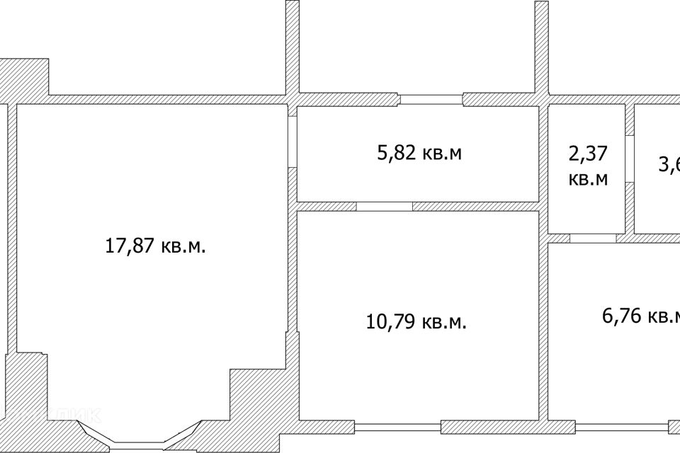 Продаётся 2-комнатная квартира, 47 м²