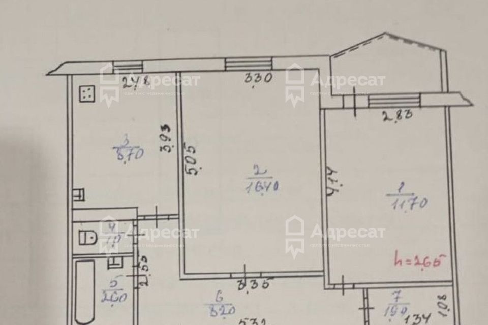 Продаётся 2-комнатная квартира, 51 м²