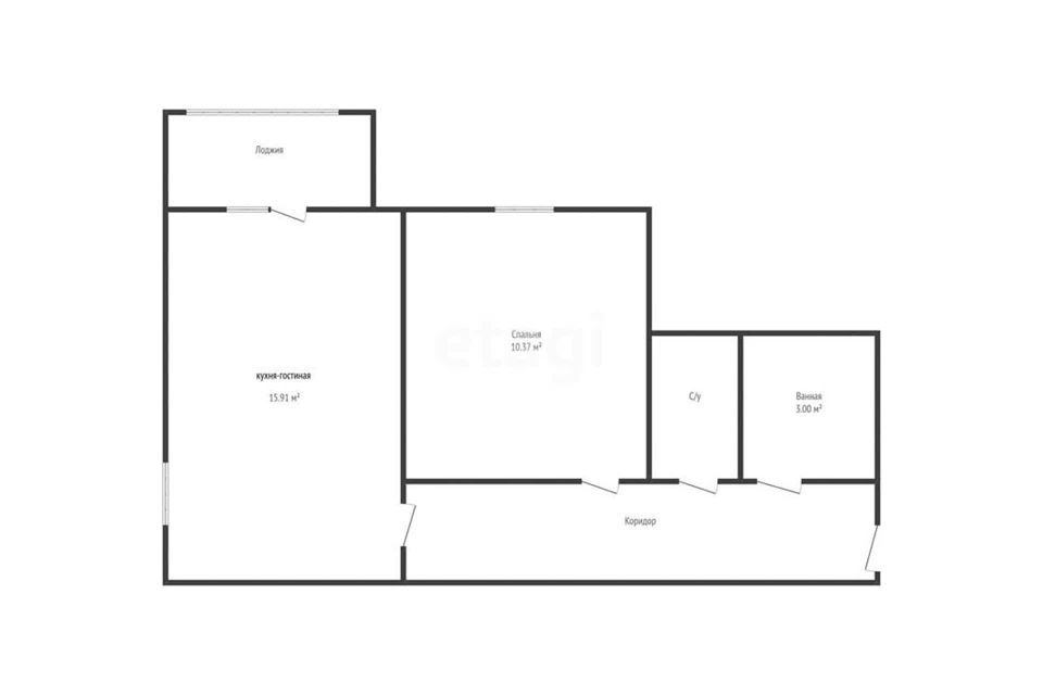 Продаётся 1-комнатная квартира, 37.7 м²