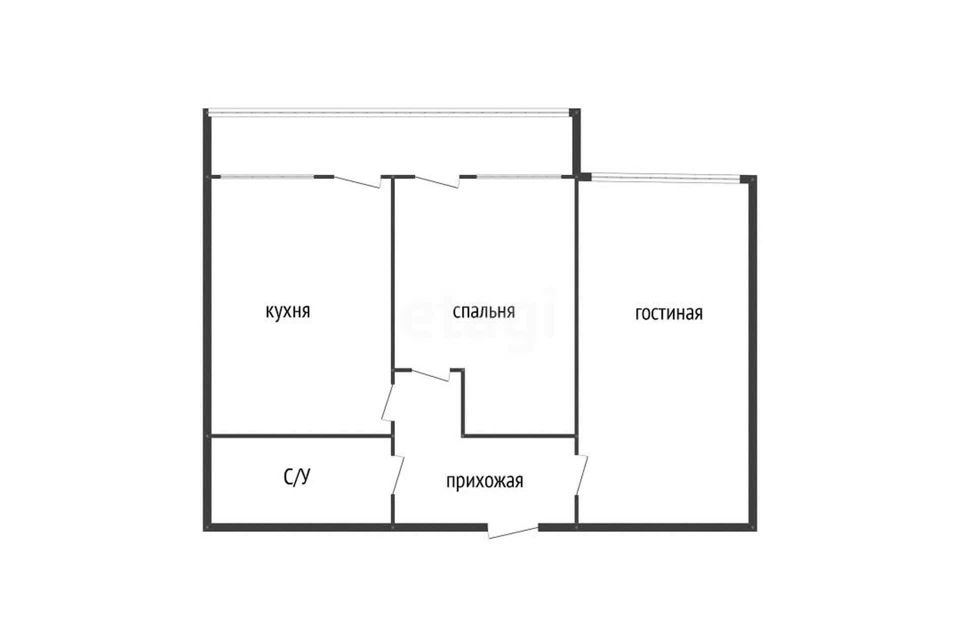 Продаётся 2-комнатная квартира, 46.5 м²
