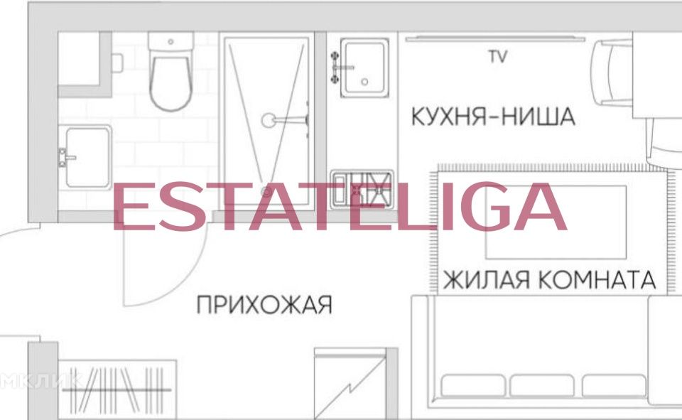 Продаётся студия, 18 м²