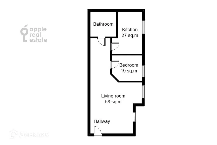 Продаётся 2-комнатная квартира, 119.1 м²