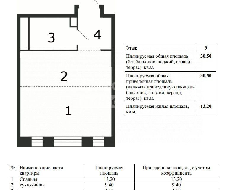 Продаётся студия, 30.5 м²