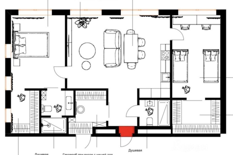 Продаётся 3-комнатная квартира, 88 м²