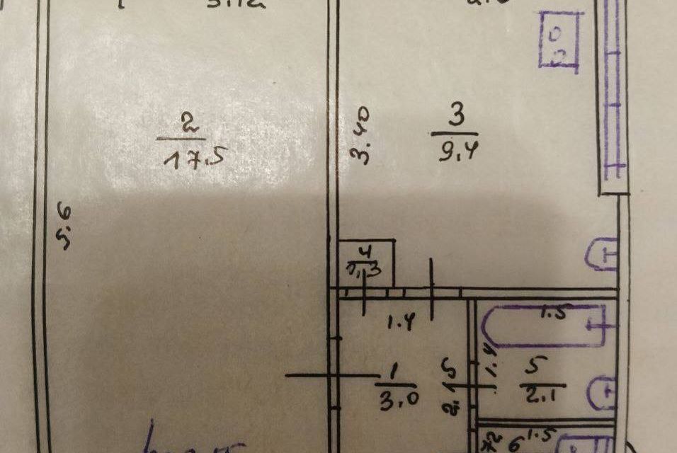 Продаётся 1-комнатная квартира, 34.1 м²