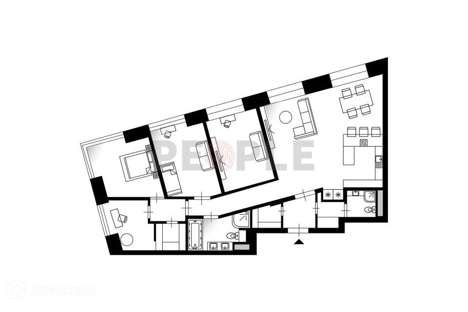 Продаётся 4-комнатная квартира, 105.1 м²