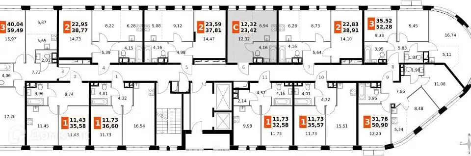 Продаётся студия, 23.4 м²