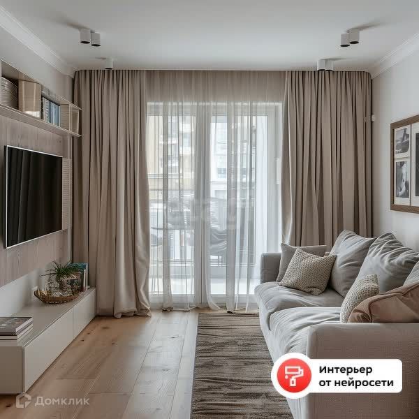 Продаётся 1-комнатная квартира, 56.5 м²