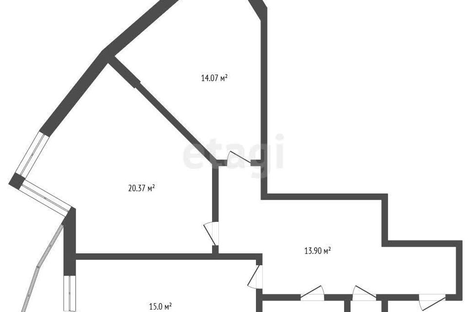 Продаётся 2-комнатная квартира, 71 м²