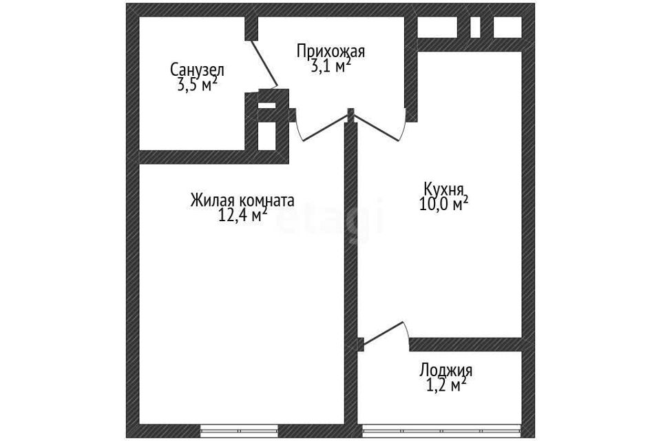 Продаётся 1-комнатная квартира, 30.1 м²