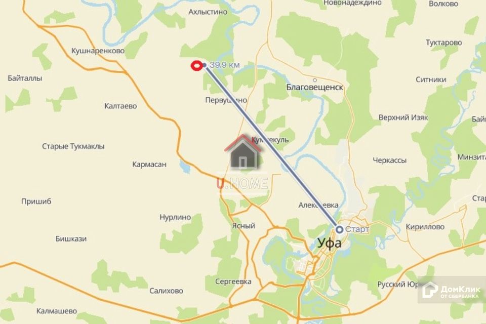 Карта башкирии кушнаренково