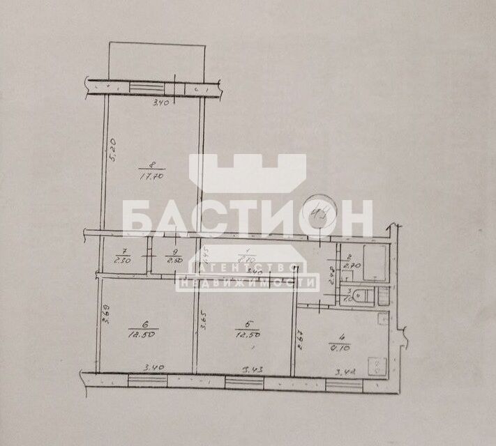 Продаётся 3-комнатная квартира, 69 м²