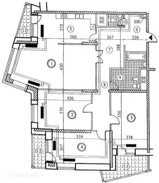 Продаётся 4-комнатная квартира, 159 м²