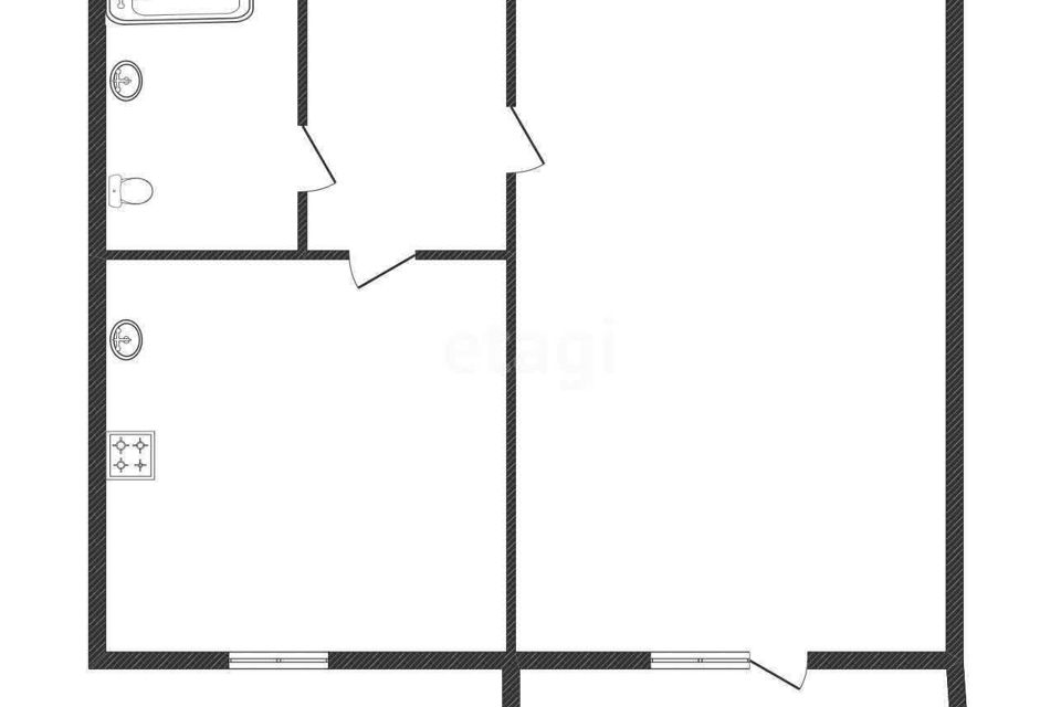 Продаётся 1-комнатная квартира, 44.8 м²