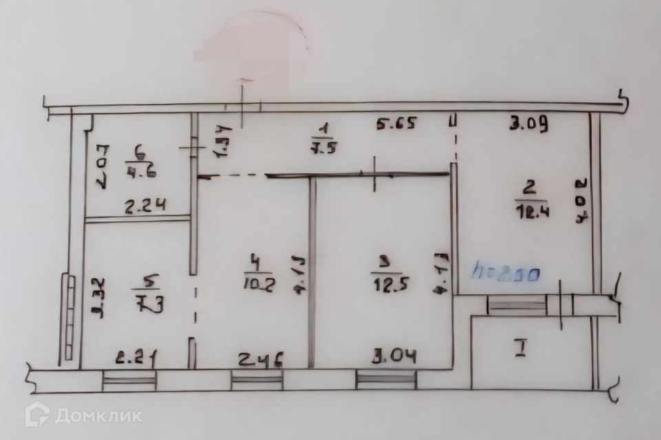 Продаётся 3-комнатная квартира, 58 м²