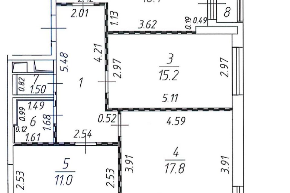 Продаётся 4-комнатная квартира, 156 м²