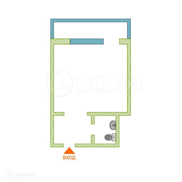 Продаётся 1-комнатная квартира, 23 м²